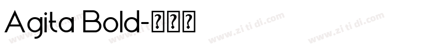 Agita Bold字体转换